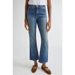 Nili Lotan Womens Bootcut Jeans Size 30 Classic Wash Blue High Rise Ankle NWT